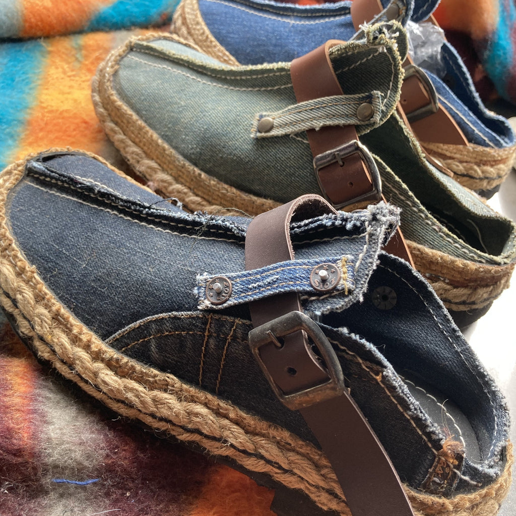 Denim birkenstock hot sale